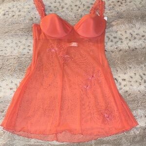 La SENZA Vibrant Coral Floral Chemise
